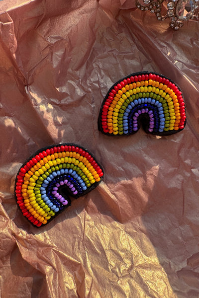 Festive and Fun Statement Earrings - Rainbow Love